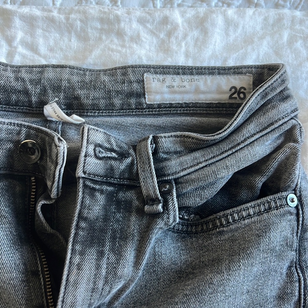 Rag and Bone  Nina high rise ankle flare grey jean- size 26